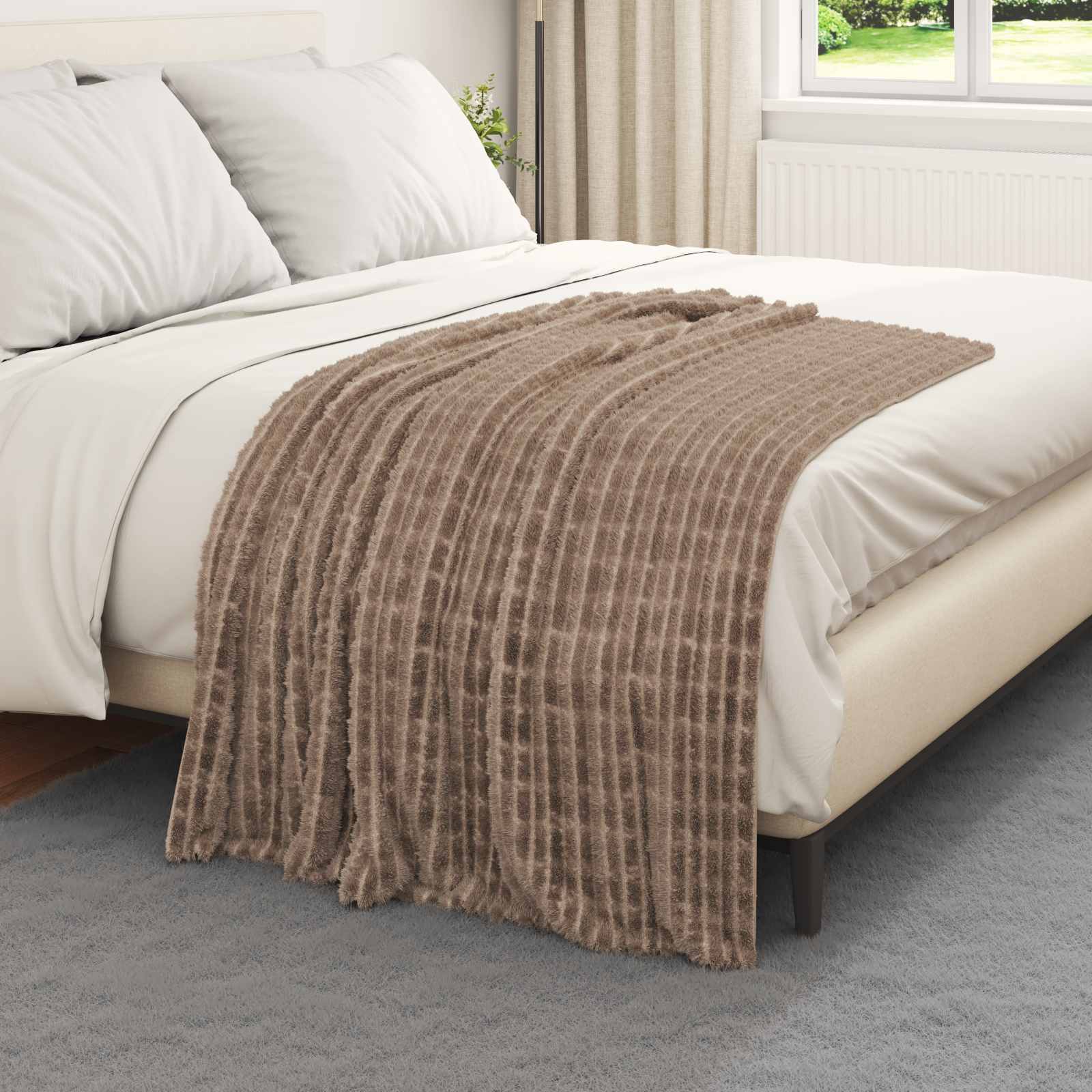 vidaXL Throw Blankets 6 pcs Camel 150 x 130 cm 2.75 kg Fleece 3