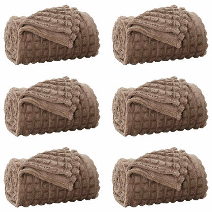vidaXL Throw Blankets 6 pcs Camel 150 x 130 cm 2.75 kg Fleece 2