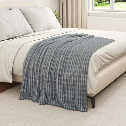 vidaXL Throw Blankets 6 pcs Dark Grey 150 x 130 cm 2.75 kg Fleece 3