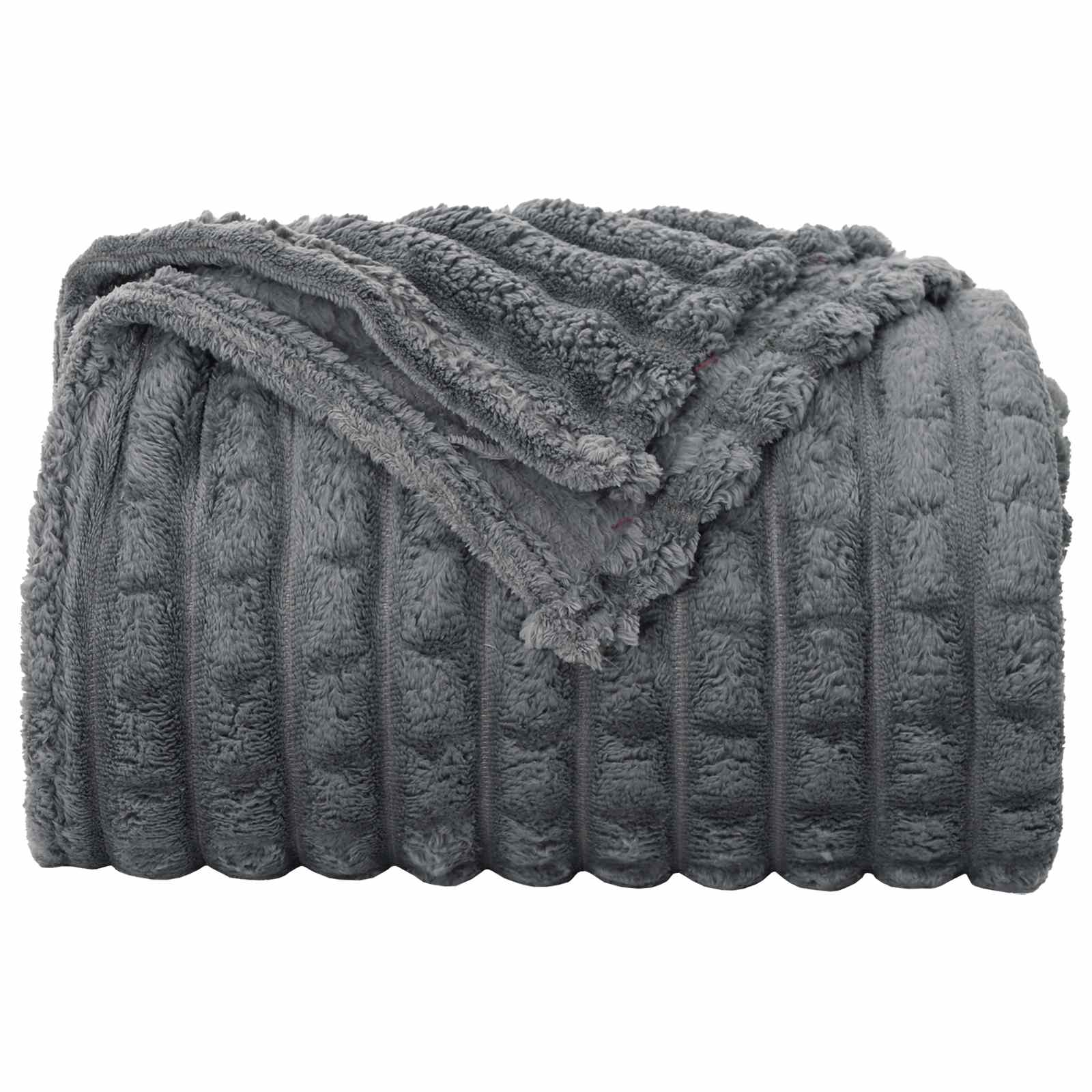 vidaXL Throw Blankets 6 pcs Dark Grey 150 x 130 cm 2.75 kg Fleece 5