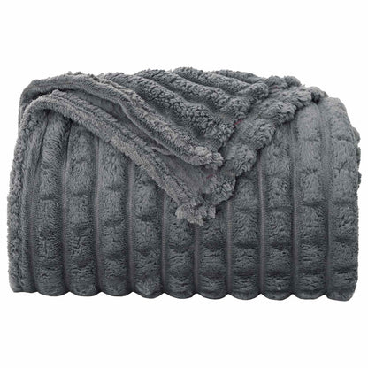 vidaXL Throw Blankets 6 pcs Dark Grey 150 x 130 cm 2.75 kg Fleece 5