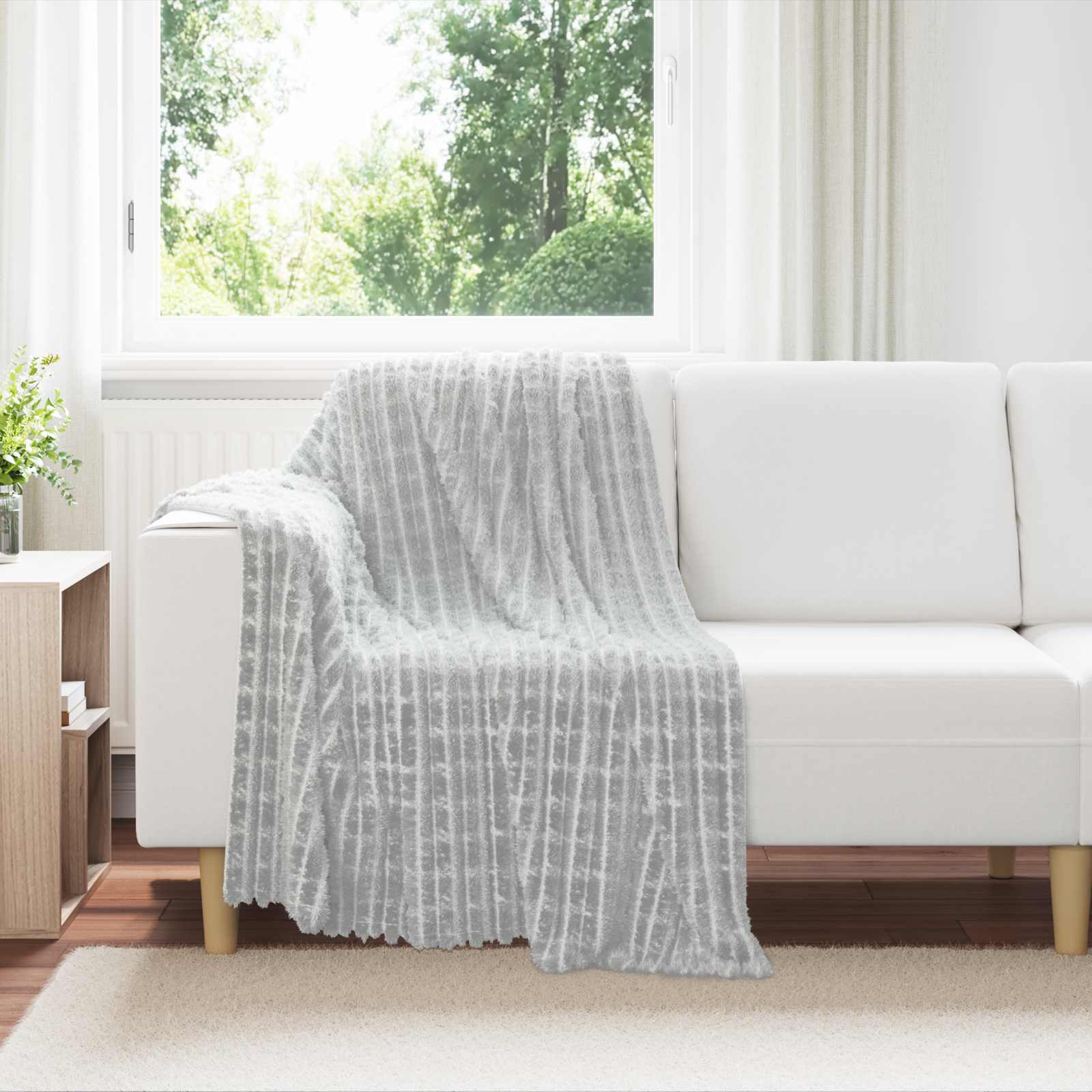 vidaXL Throw Blankets 6 pcs Grey 150 x 130 cm 2.75 kg Fleece 1