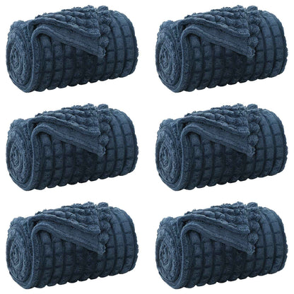 vidaXL Throw Blankets 6 pcs Navy Blue 150 x 130 cm 2.75 kg Fleece 2