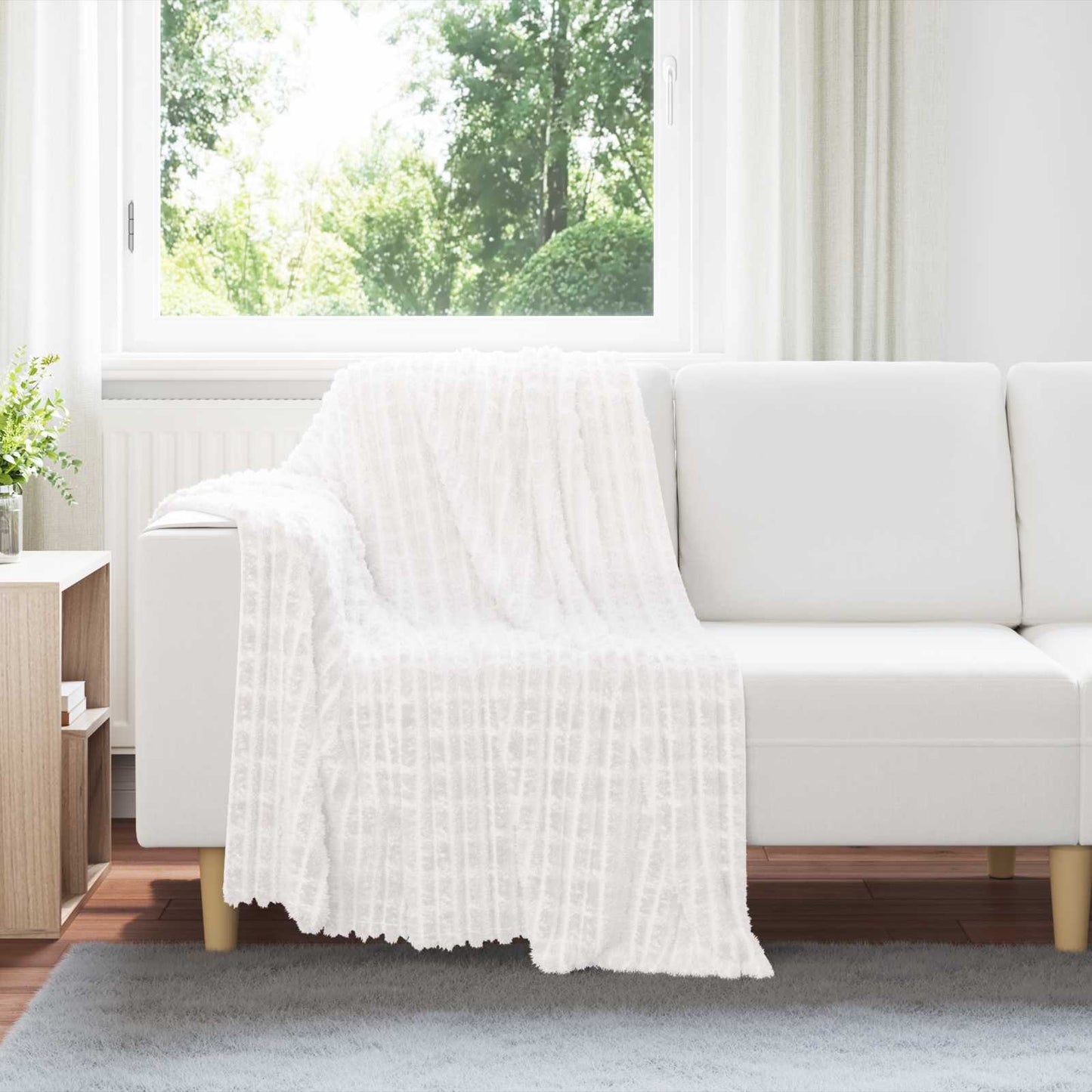 vidaXL Throw Blankets 6 pcs White 150 x 130 cm 2.75 kg Fleece 1