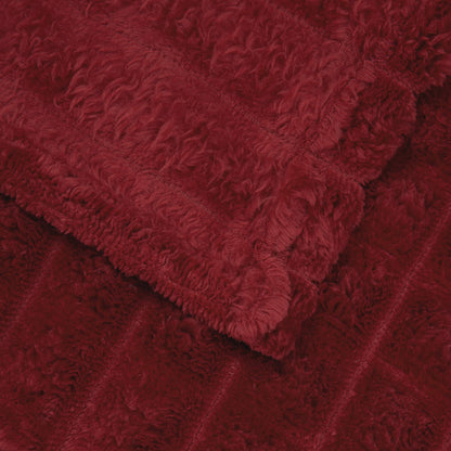 vidaXL Throw Blankets 6 pcs Bordeaux Red 150 x 130 cm 2.75 kg Fleece 6