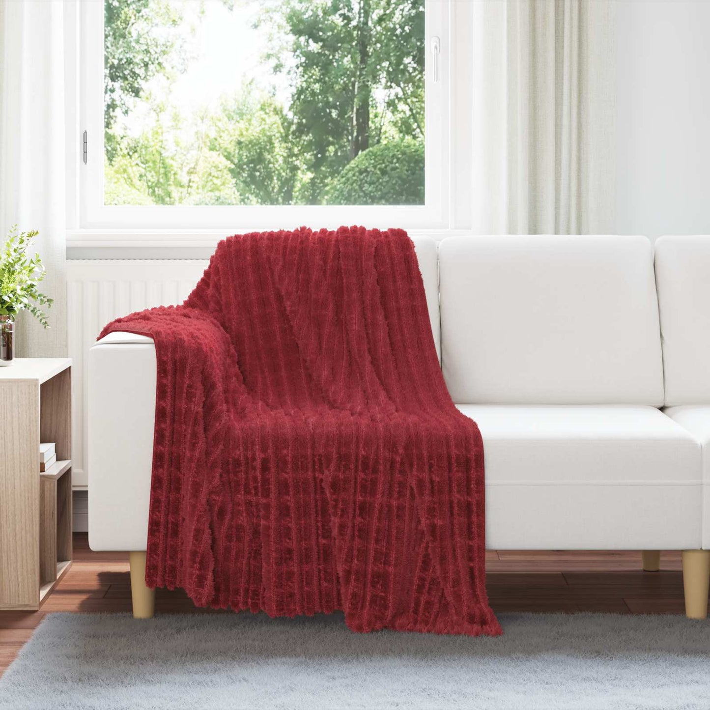 vidaXL Throw Blankets 6 pcs Bordeaux Red 150 x 130 cm 2.75 kg Fleece 1
