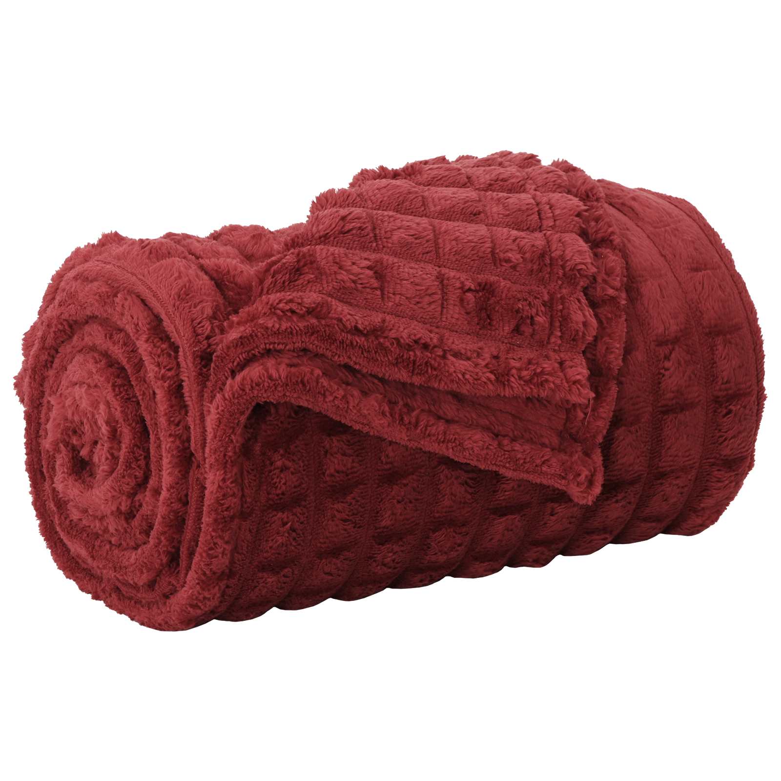 vidaXL Throw Blankets 6 pcs Bordeaux Red 150 x 130 cm 2.75 kg Fleece 4