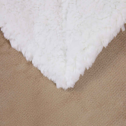 vidaXL Throw Blanket Camel 240 x 270 cm 3.17 kg Fleece 5