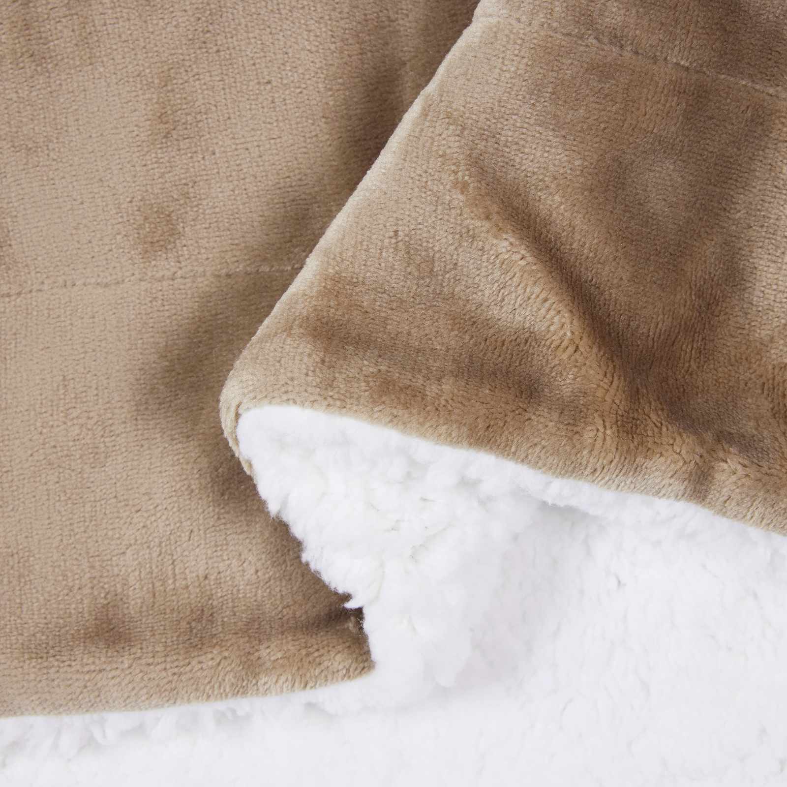 vidaXL Throw Blanket Camel 240 x 270 cm 3.17 kg Fleece 6