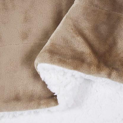 vidaXL Throw Blanket Camel 240 x 270 cm 3.17 kg Fleece 6