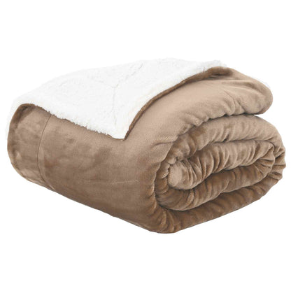 vidaXL Throw Blanket Camel 240 x 270 cm 3.17 kg Fleece 2