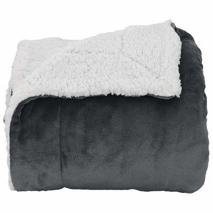vidaXL Throw Blanket Dark Grey 220 x 240 cm 2.67 kg Fleece 4