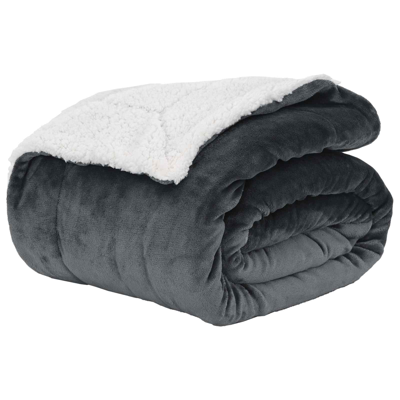 vidaXL Throw Blanket Dark Grey 240 x 270 cm 3.17 kg Fleece 2