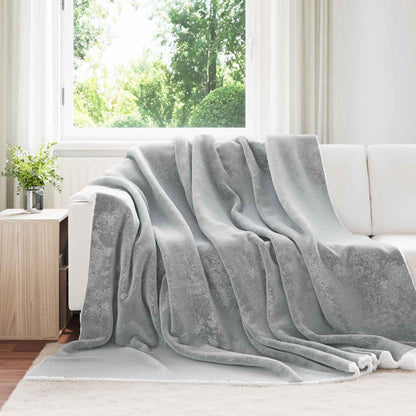 vidaXL Throw Blanket Grey 220 x 240 cm 2.67 kg Fleece 1