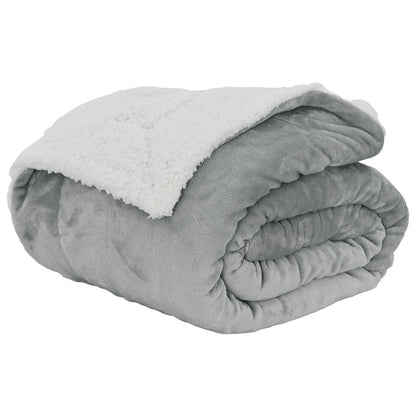 vidaXL Throw Blanket Grey 240 x 270 cm 3.17 kg Fleece 2