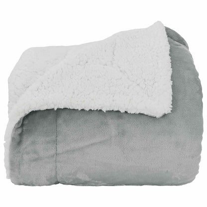 vidaXL Throw Blanket Grey 240 x 270 cm 3.17 kg Fleece 4