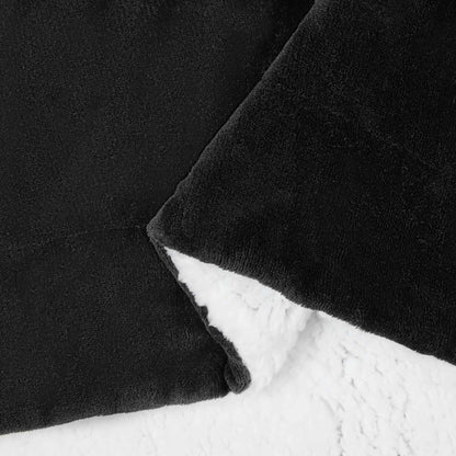 vidaXL Throw Blanket Black 240 x 270 cm 3.17 kg Fleece 6