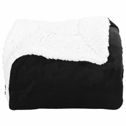 vidaXL Throw Blanket Black 240 x 270 cm 3.17 kg Fleece 4
