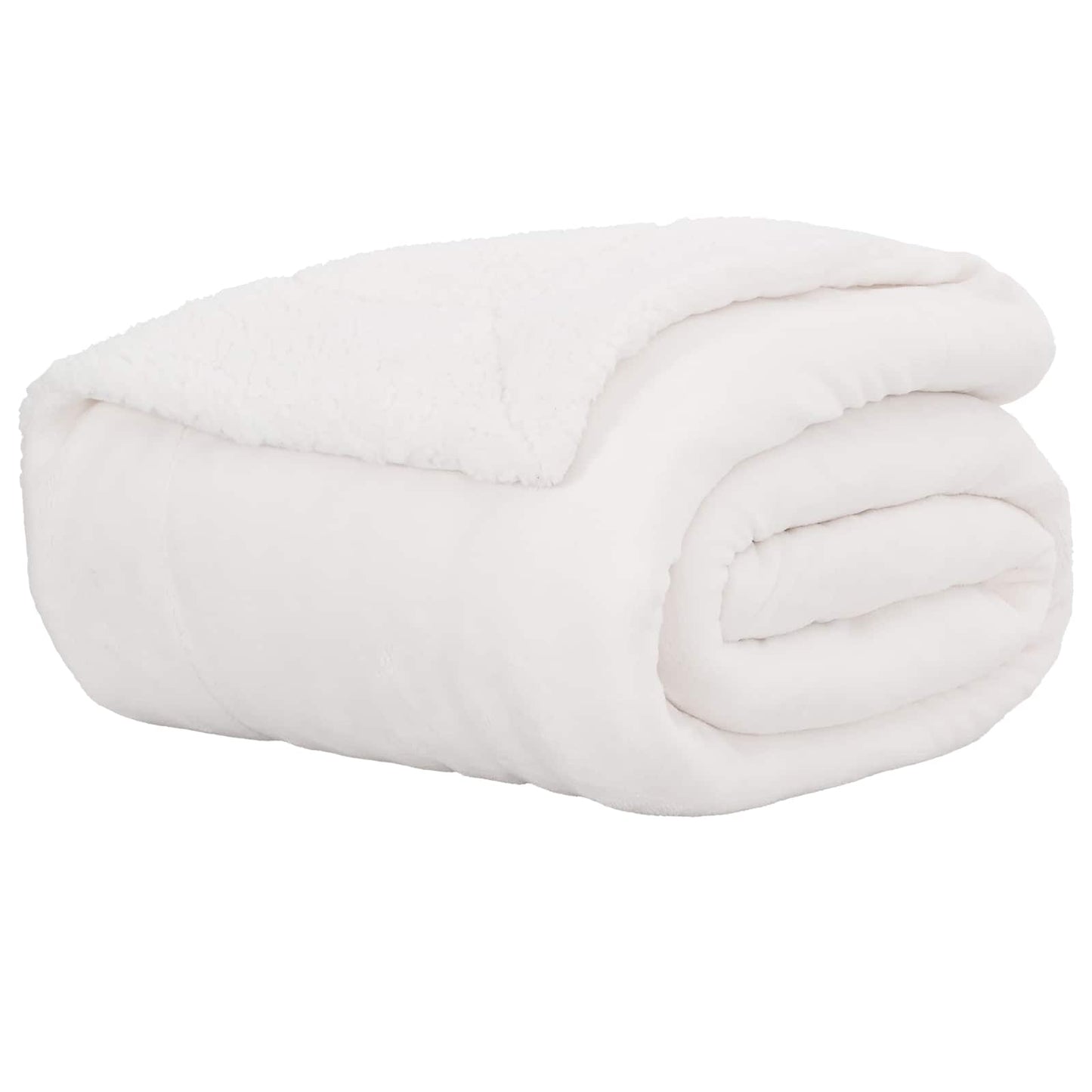 vidaXL Throw Blanket White 220 x 240 cm 2.67 kg Fleece 2