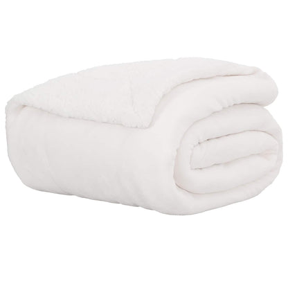 vidaXL Throw Blanket White 220 x 240 cm 2.67 kg Fleece 2