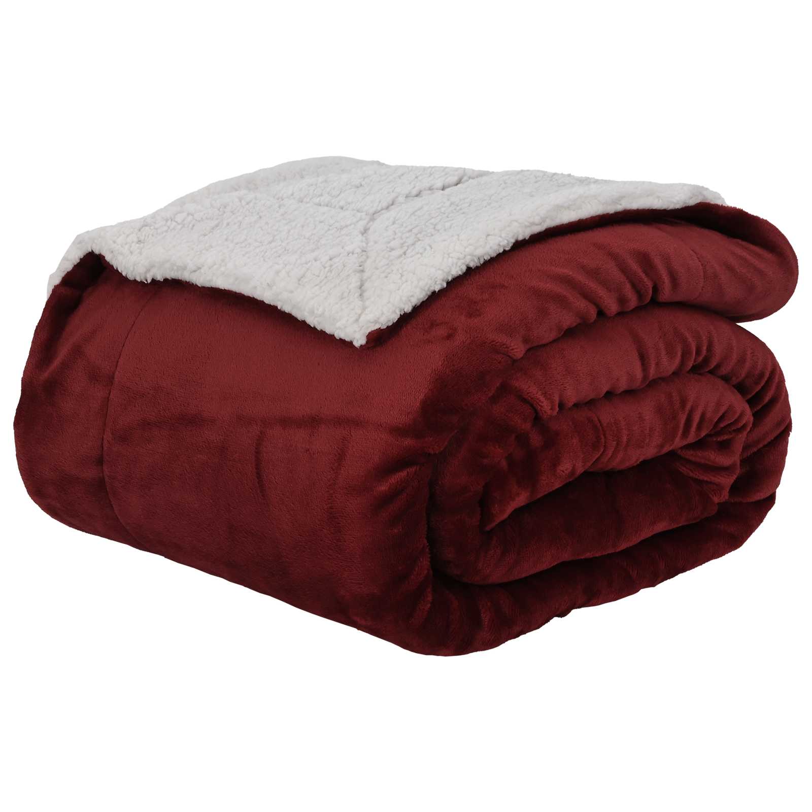 vidaXL Throw Blanket Bordeaux Red 220 x 240 cm 2.67 kg Fleece 2