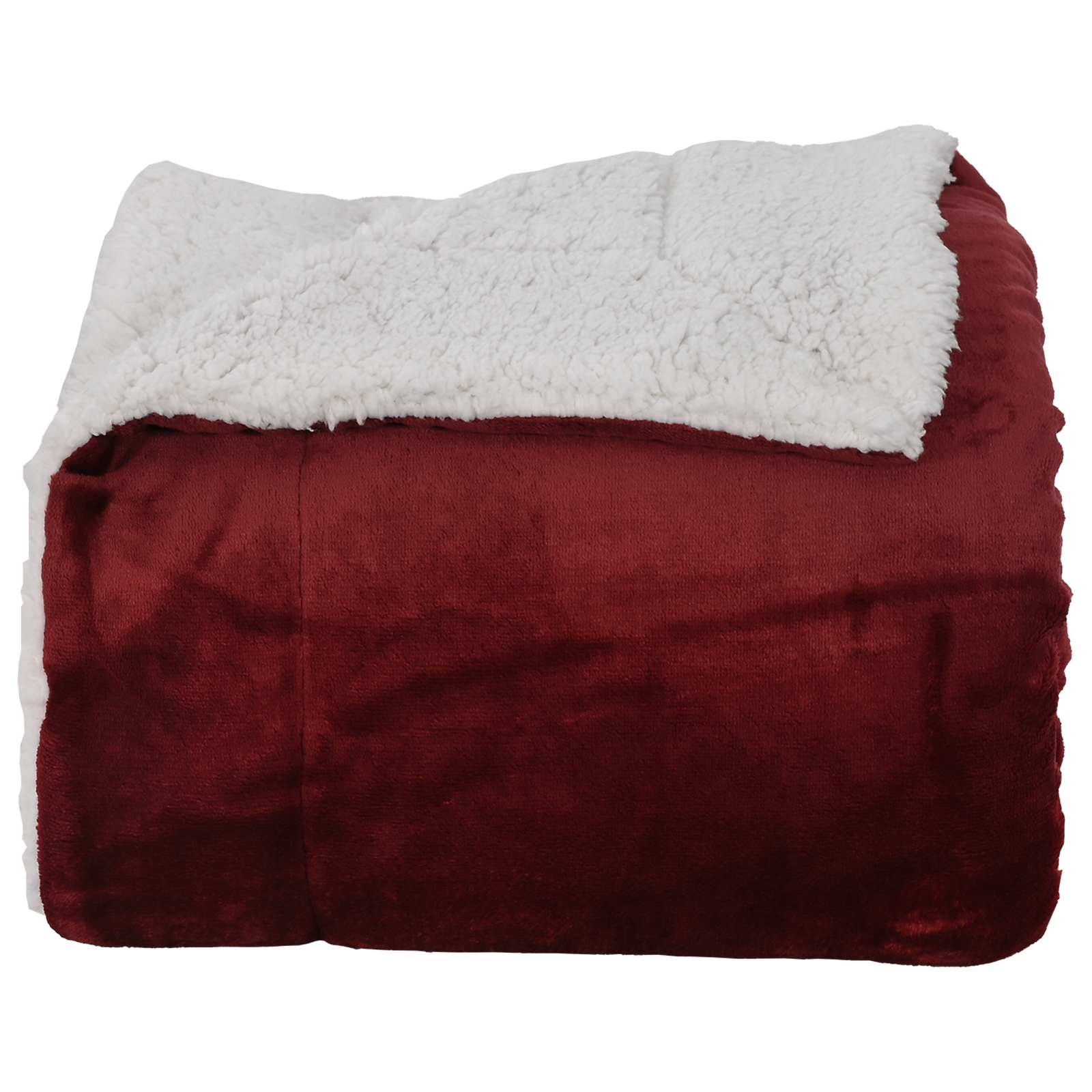 vidaXL Throw Blanket Bordeaux Red 220 x 240 cm 2.67 kg Fleece 4