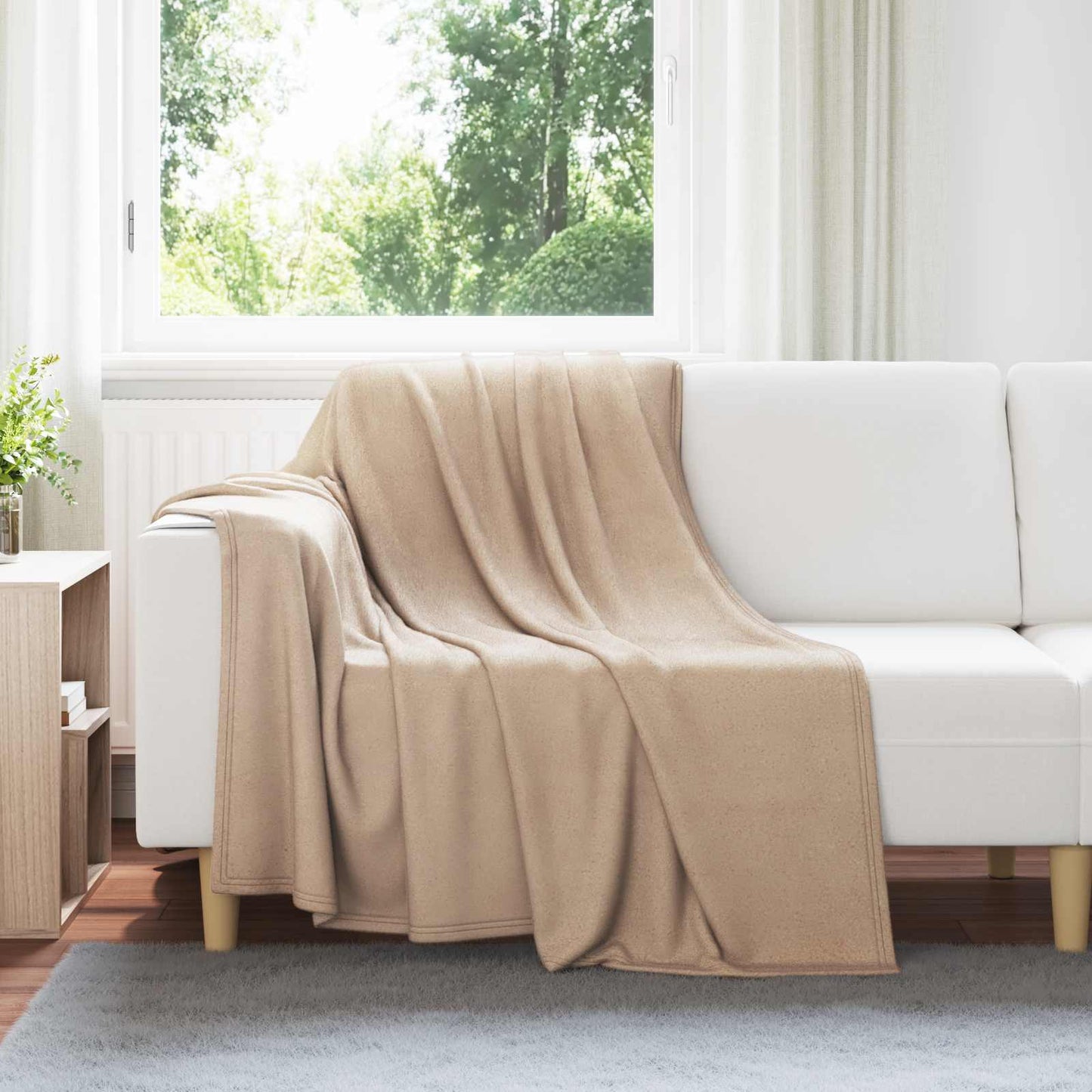 vidaXL Throw Blankets 6 pcs Camel 200 x 150 cm 2.61 kg Fleece 1