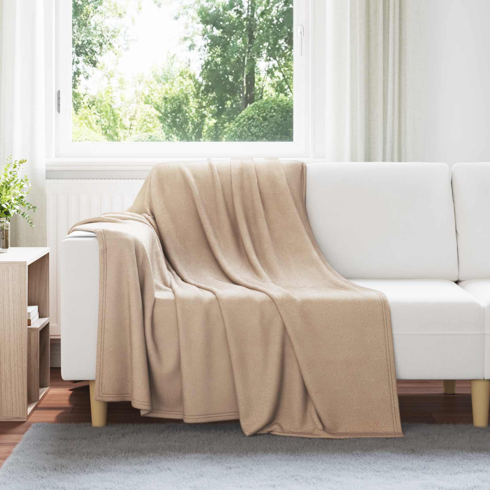 vidaXL Throw Blankets 6 pcs Camel 200 x 150 cm 2.61 kg Fleece 1