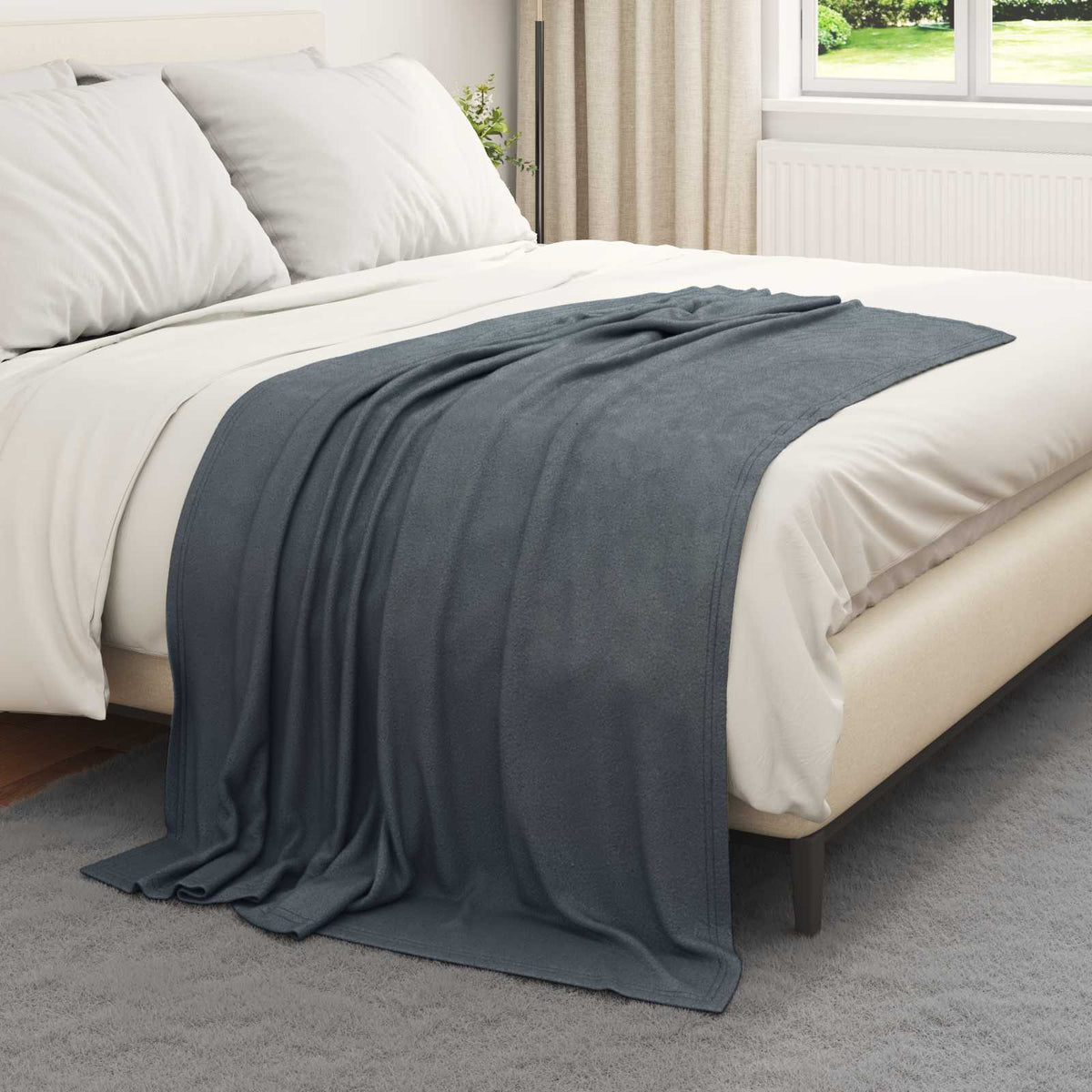 vidaXL Throw Blankets 6 pcs Dark Grey 170 x 130 cm 1.86 kg Fleece 3
