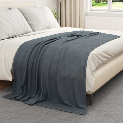 vidaXL Throw Blankets 6 pcs Dark Grey 200 x 150 cm 2.61 kg Fleece 3