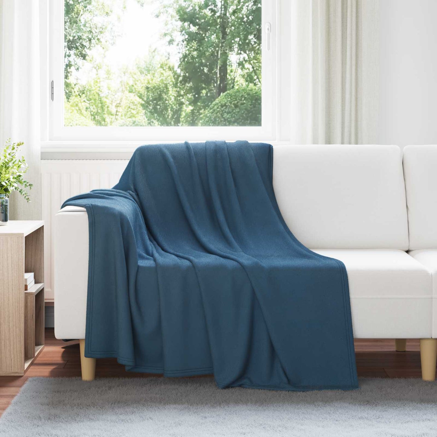 vidaXL Throw Blankets 6 pcs Navy Blue 200 x 150 cm 2.52 kg Fleece 1