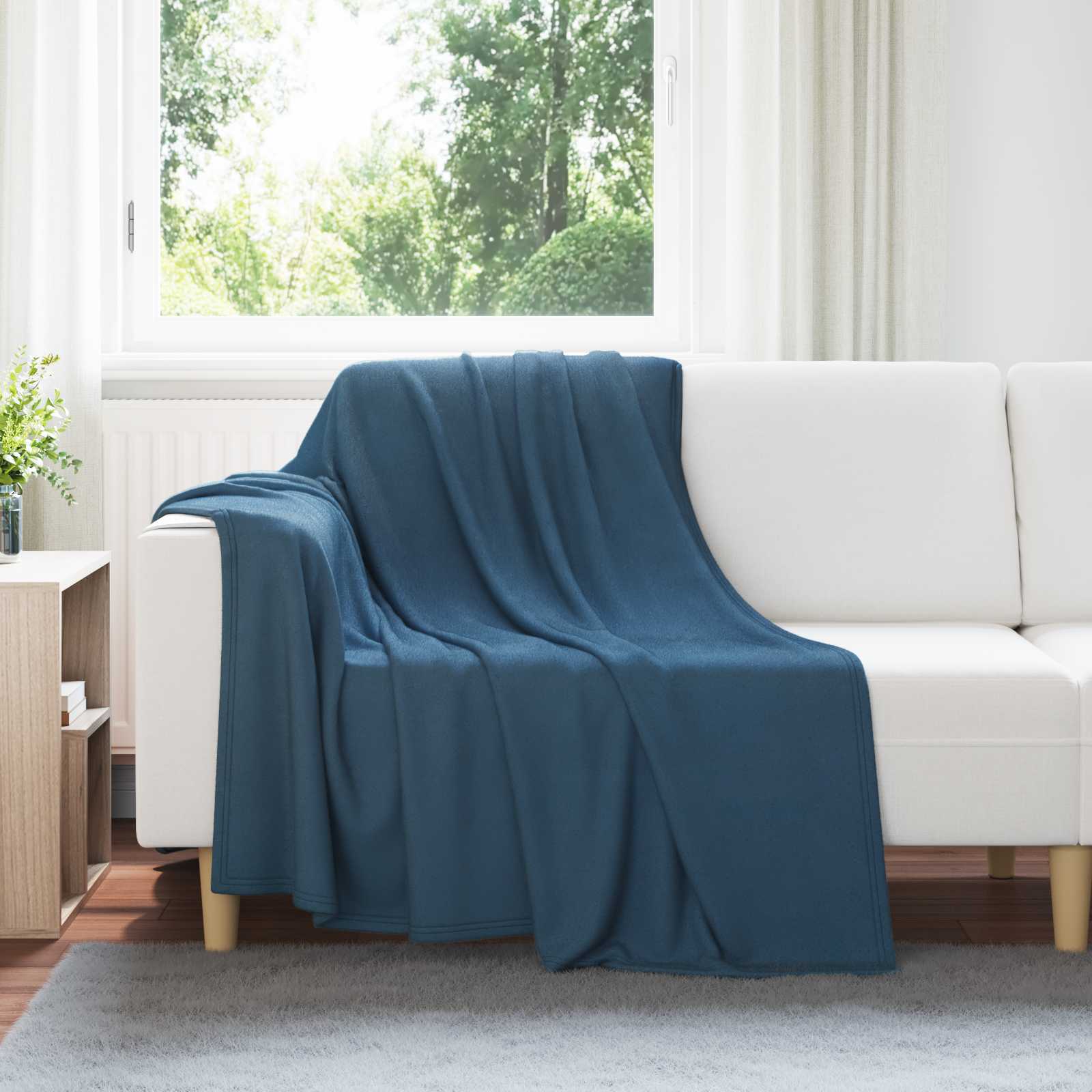 vidaXL Throw Blankets 6 pcs Navy Blue 200 x 150 cm 2.52 kg Fleece 1