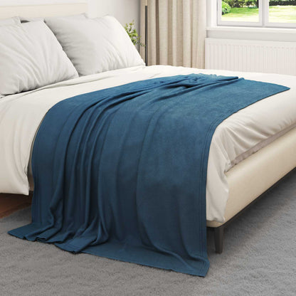 vidaXL Throw Blankets 6 pcs Navy Blue 200 x 150 cm 2.52 kg Fleece 3