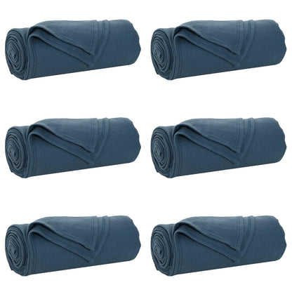 vidaXL Throw Blankets 6 pcs Navy Blue 200 x 150 cm 2.52 kg Fleece 2