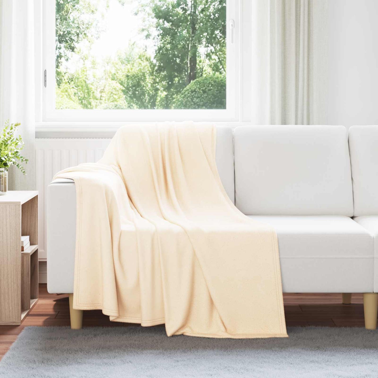 vidaXL Throw Blankets 6 pcs Cream 170 x 130 cm 1.86 kg Fleece 1