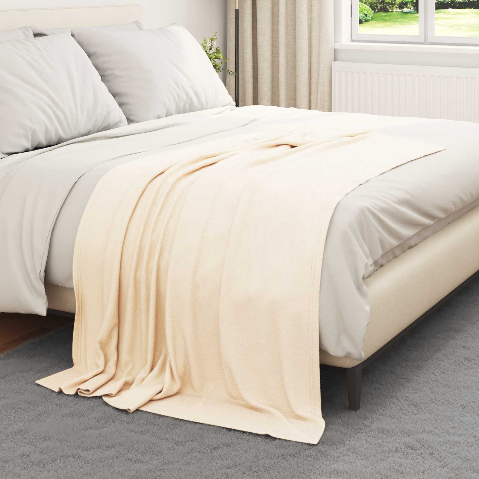 vidaXL Throw Blankets 6 pcs Cream 170 x 130 cm 1.86 kg Fleece 3