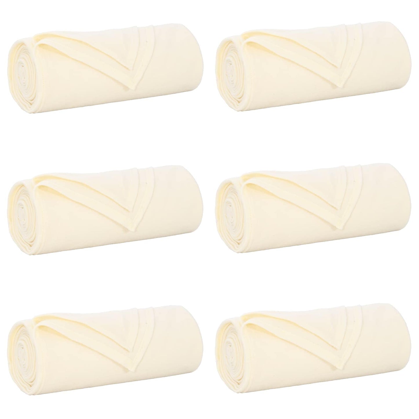 vidaXL Throw Blankets 6 pcs Cream 200 x 150 cm 2.61 kg Fleece 2