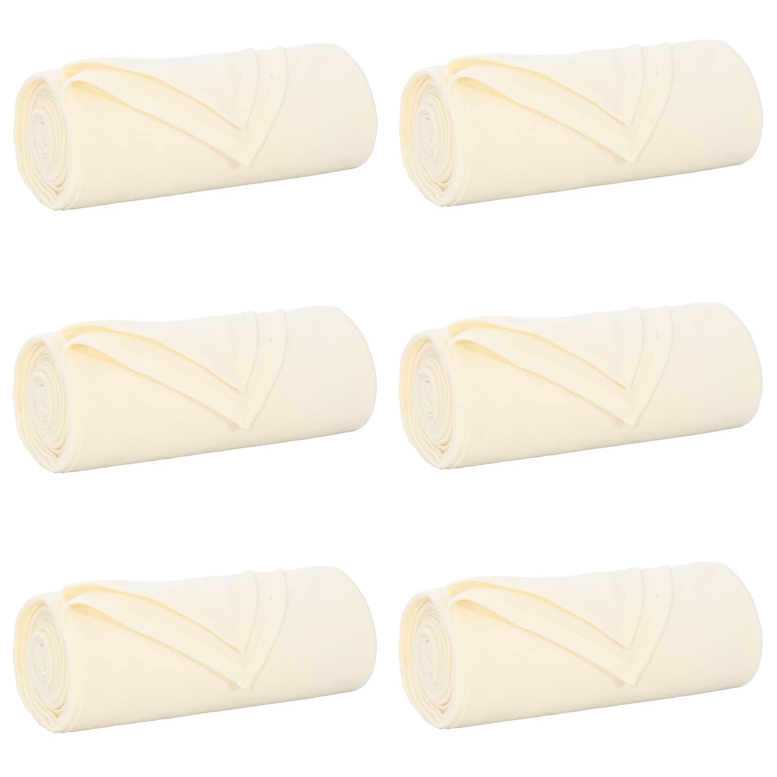 vidaXL Throw Blankets 6 pcs Cream 200 x 150 cm 2.61 kg Fleece 2