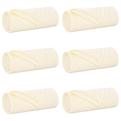 vidaXL Throw Blankets 6 pcs Cream 200 x 150 cm 2.61 kg Fleece 2