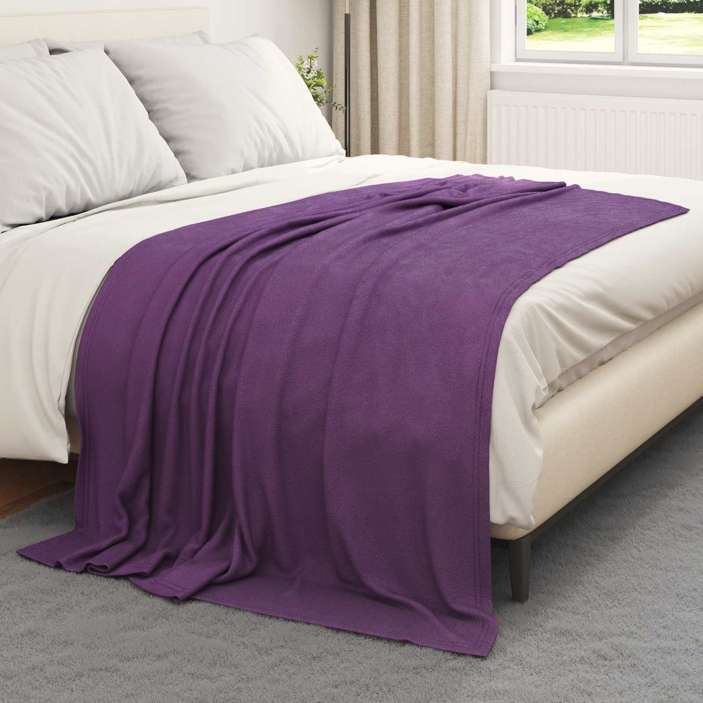 vidaXL Throw Blankets 6 pcs Purple 200 x 150 cm 2.61 kg Fleece 3