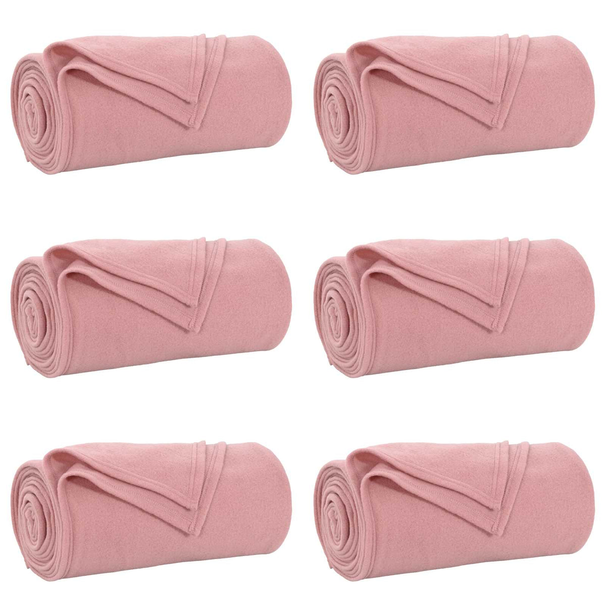 vidaXL Throw Blankets 6 pcs Pink 170 x 130 cm 1.86 kg Fleece 2