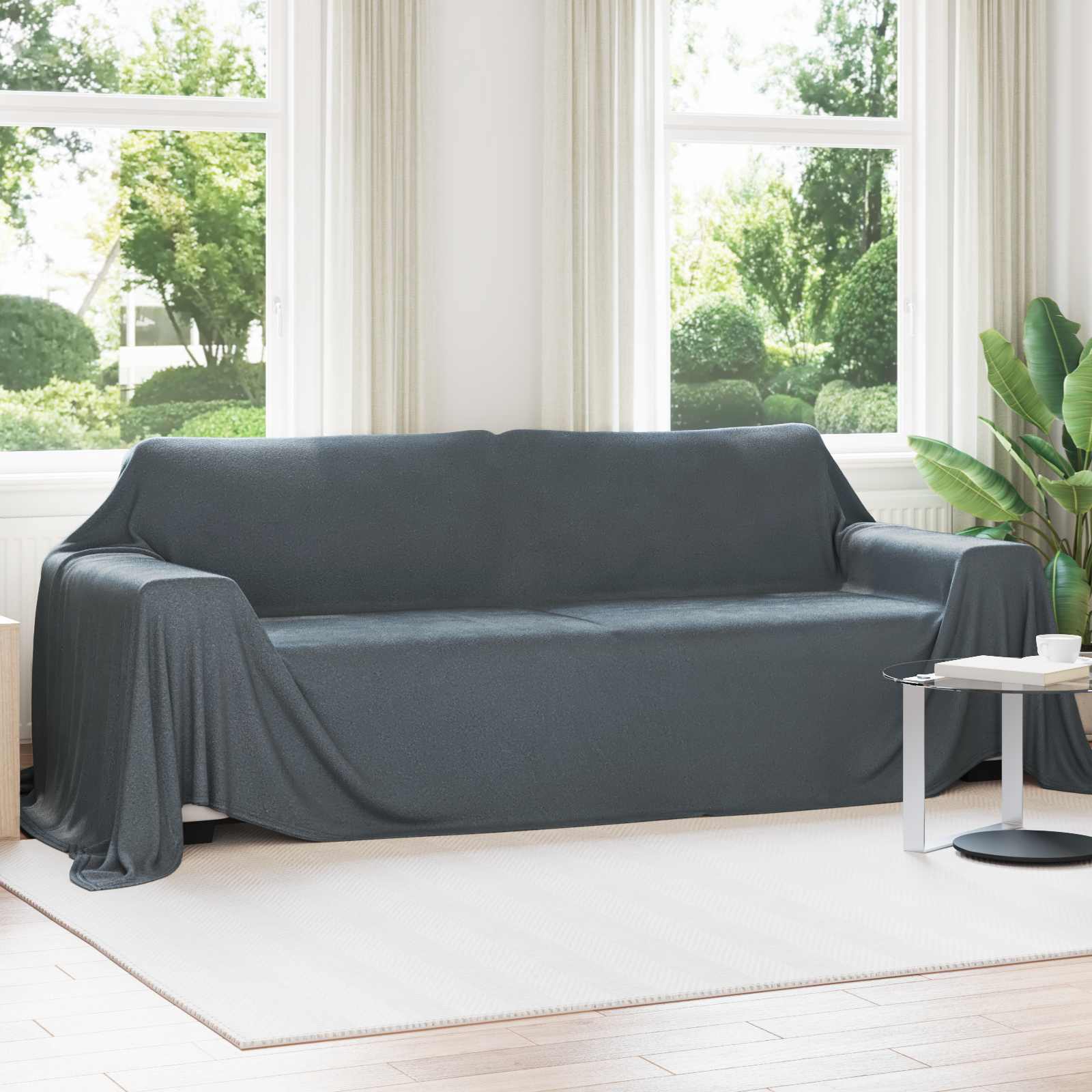 vidaXL Throw Blanket Dark Grey 350 x 270 cm 1.3 kg Fleece 1