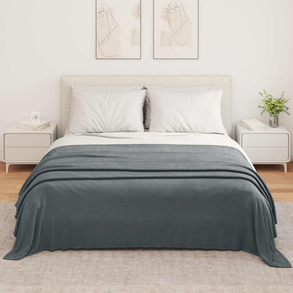 vidaXL Throw Blanket Dark Grey 350 x 270 cm 1.3 kg Fleece 3