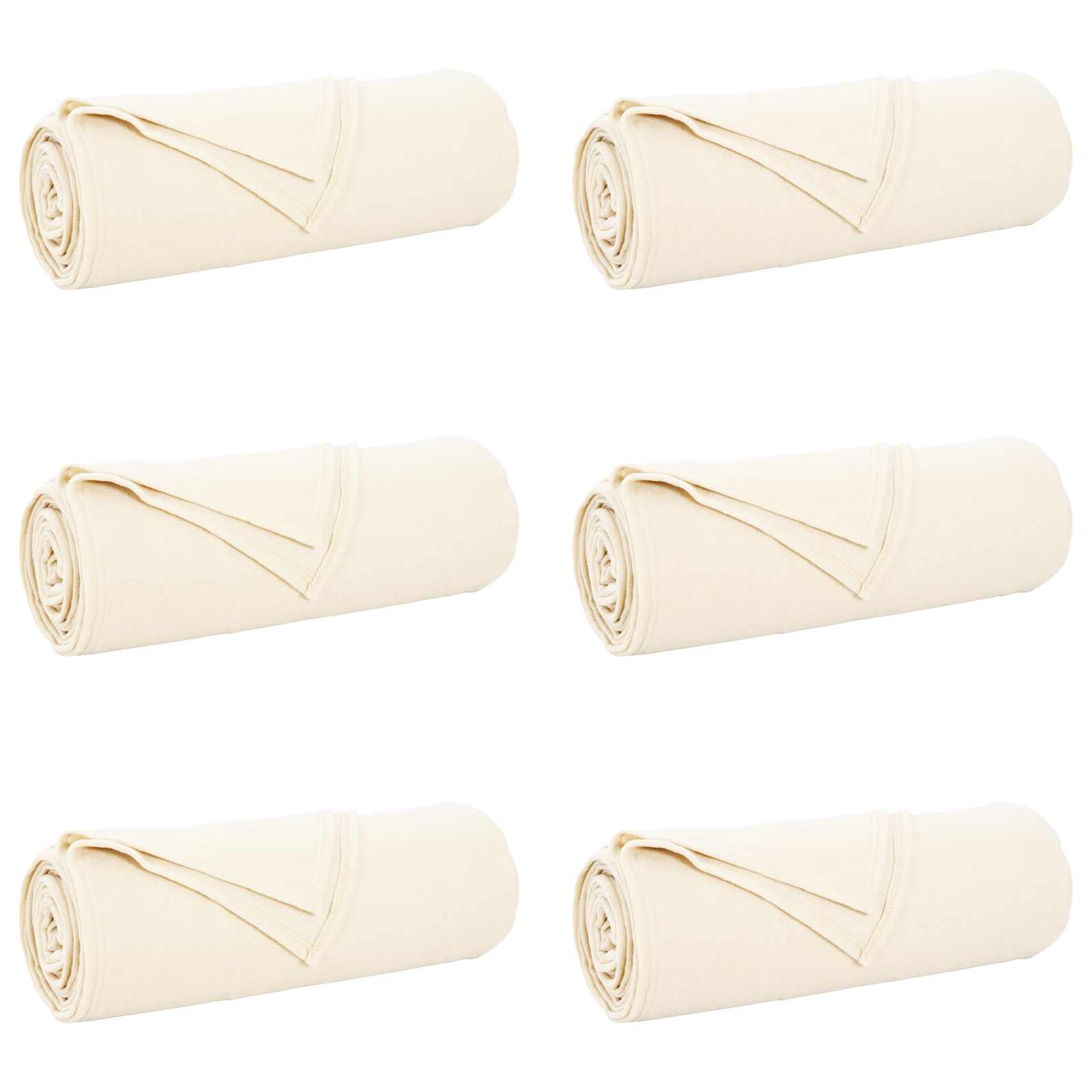 vidaXL Throw Blankets 6 pcs Cream 210 x 140 cm 2.48 kg Fleece 2