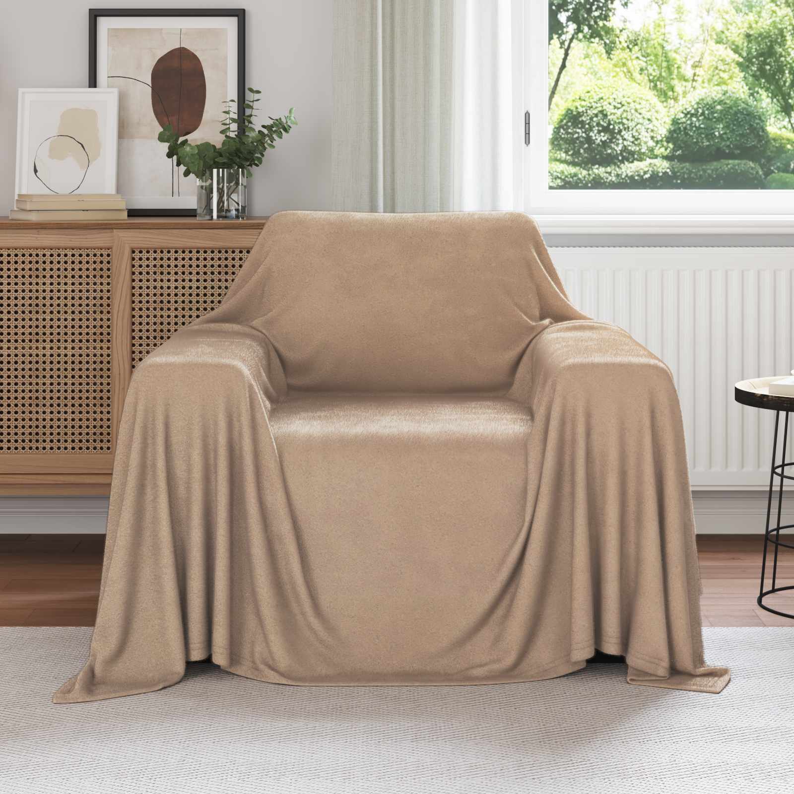 vidaXL Throw Blankets 6 pcs Camel 210 x 140 cm 2.48 kg Fleece 1