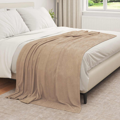 vidaXL Throw Blankets 6 pcs Camel 210 x 140 cm 2.48 kg Fleece 3