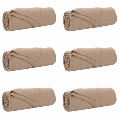 vidaXL Throw Blankets 6 pcs Camel 210 x 140 cm 2.48 kg Fleece 2