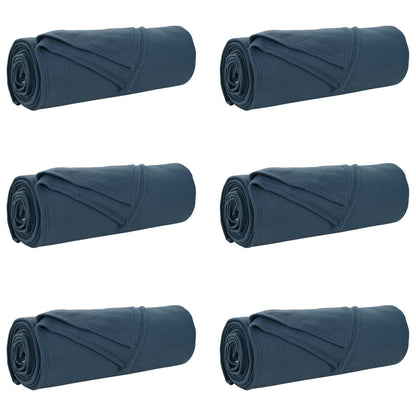 vidaXL Throw Blankets 6 pcs Navy Blue 210 x 140 cm 2.44 kg Fleece 2