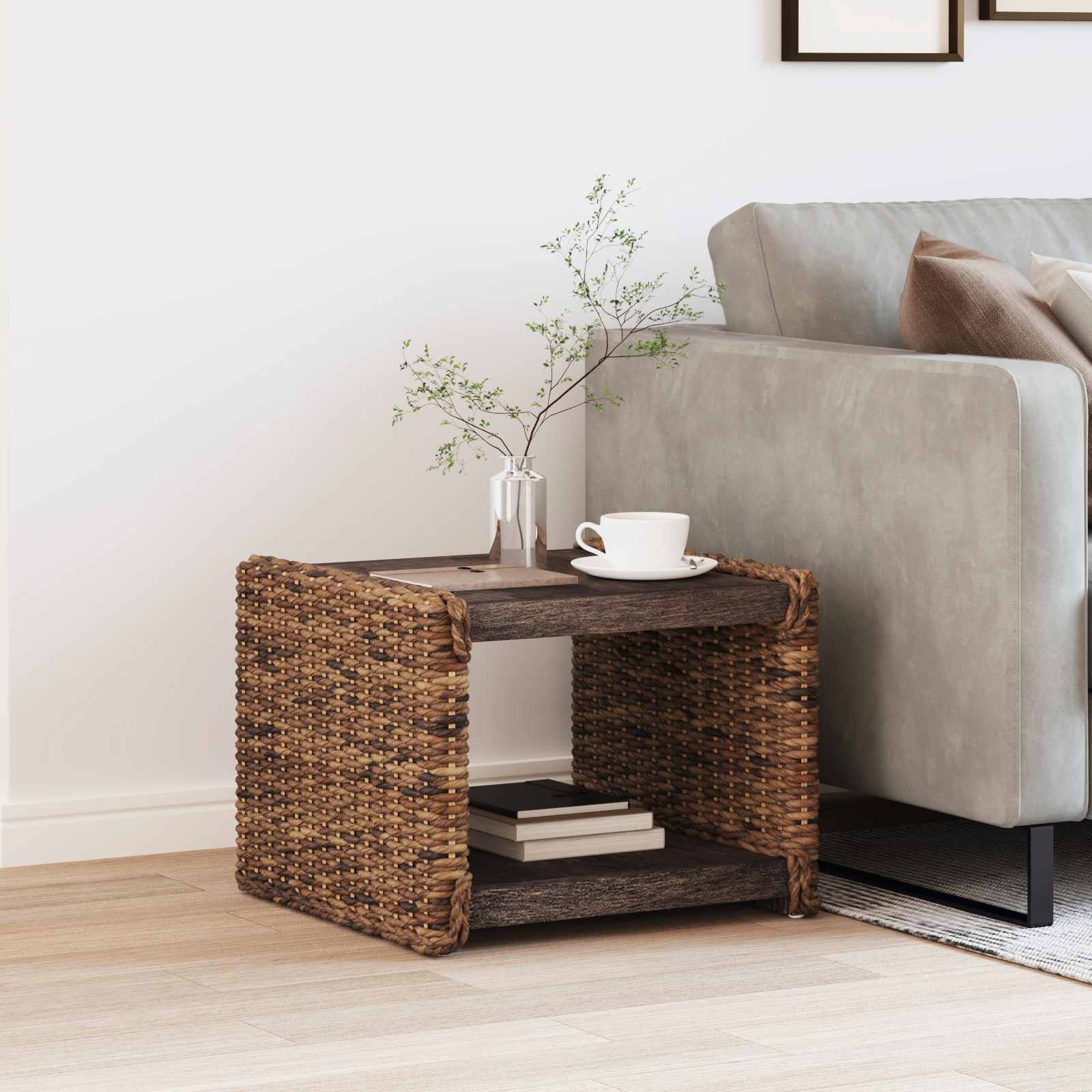 vidaXL Coffee Table Natural 45 x 45 x 45 cm Solid Mahogany Wood 1