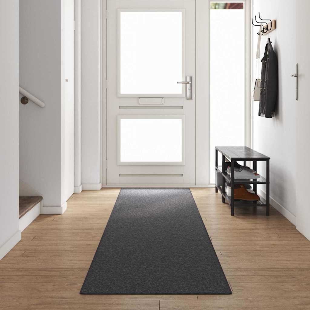vidaXL Carpet Runner Dark Grey 80 x 500 cm 100% Polypropylene 1